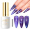 Imtiti Cat Eye Gel Nail Polish, 15ML Purple Holographic Glitter Cat Eye Gel Polish with Magnet UV LED Magnetic Gel Nail Polish Crystal Galaxy Sparkly Home DIY Manicure Nail Salon Kit