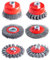 Trintion 6 Stück Winkelschleifer Drahtbürsten Set M14 Topfbürste Winkelschleifer 75/100 mm Drahtbürste Flex für Winkelschleifer Stahl Winkelschleifer Scheibenbürste Drahtbürste