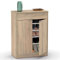 briebe Zapatero Entrada Recibidor, Mueble Auxiliar Estrecho Dormitorio, 2 Puertas, 1 Cajón 101x75x36 cm (Alto x Ancho x Profundo), 20 Pares Zapatos, Domus Roble Cambrian