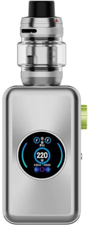 Vapo'resso GEN MAX Kit 220 W Vape Batería 18650 duales (no incluidas) Atomizador iTank T Tank 6 ml Compatible con bobina GTi 0,2/0,4Ω DTL Cigarrillo electrónico Original (Plata Ártico) - No Nicotine
