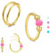 AVYRING 18G Pinker Opal Nasenring für Damen, 316L Chirurgenstahl Gold Clicker Nasenringe mit Scharnier, vielseitiger Septum-Piercingschmuck für Conch, Rook, Knorpel, Tragus und Helix Ohrringe, 10mm