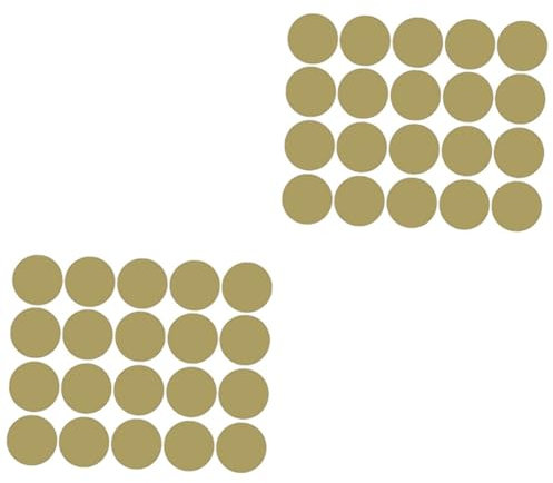 Abaodam 2 Sets Abnehmbare Wandaufkleber Kinderzimmer- 5 Cm Runde Goldene Punkte Wandaufkleber für Zuhause Schlafzimmer Wohnzimmer Badezimmer Wandkunst Aufkleber 20 Stück