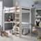 Noa and Nani Una Highsleeper Cabin Bed with Desk in Classic White