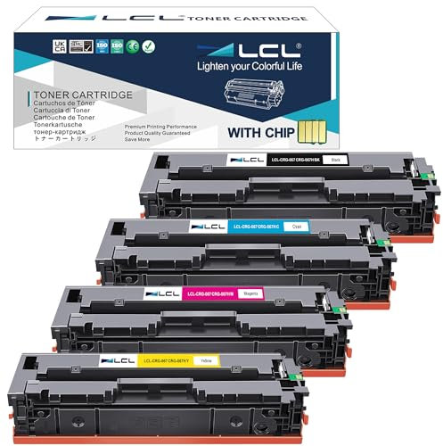 LCL 067h Tonerkartusche kompatibel für Canon CRG-067 CRG-067H CRG-067BLK CRG-067HBLK CRG-067HCYN CRG-067HYEL CRG-067HMAG für Canon i-SENSYS LBP631Cw LBP633Cdw MF651cw MF655Cdw MF657Cdw (KCMY)