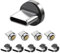 9 Pcs Magnetic Adapter Usb Type C Tip Heads Super Fast Charging Cable Connector 7 Pin 540° Rotating Heads Plug Data Transfer Dust Protection for Samsung S22 S21 iPhone 15 Laptop Tablet (No Cable)