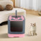 Grande Maison de Toilette Chat Pliable,Bac de Tiroir et Pelle à Litière,Portable,Bac à Litière Fermé Compartiment Inférieur Amovible pour Un Nettoyage Facile44,5 * 36,5 * 34,5 cm-Rose