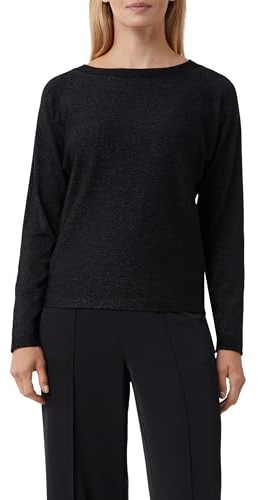 COMMA Feinstrick-Pullover aus Glitzergarn mit Fledermausärmel