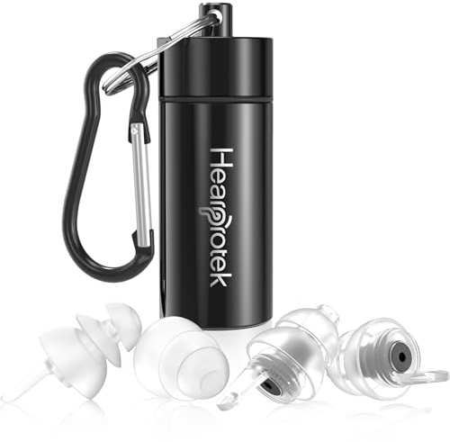 Hearprotek 2 Paar Ohrstöpsel zum Schlafen, Gehörschutz Ohrstöpsel 32db & 30db zum Lärm Reduktion, Reisen, Schnarchen, Arbeiten, Seitenschläfer, Konstruktion (Weiß)