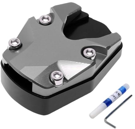 Moto Kickstand Pad, Aluminiumlegierung Hohe Festigkeit Kickstand Pads Platte, Rutschfest Motorradständer Fußplatte, Motorrads Seitenständer Verlängerung Pad