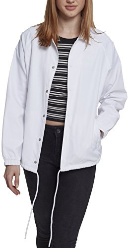 Urban Classics Damen Jacke Ladies Coach Jacket TB2018, Gr. Small (Herstellergröße: S), Weiß (White 00220)