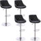 WOLTU 4er Set Barhocker Bistrohocker Tresenhocker Barstuhl Höhenverstellbar, Drehbar, Sitzfläche aus Kunstleder, verchromter Stahl Schwarz BH23sz-4