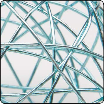 Season 6 Stück Drahtbälle Ø 50 mm / 5 cm, Farbe: (hellblau)