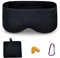 100% Modal Baumwolle Schlafmaske Premium Augenmaske große Schlafmaske Nachtmaske mit verstellbarem Klettverschluss für Männer und Frauen, super weich und bequem für Nachtschlaf und Reisen, Schwarz