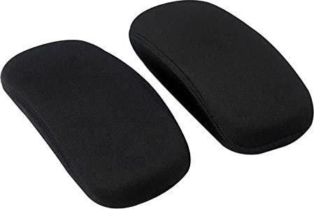 GT OMEGA Gaming Chair Memory Foam Armrest Pads (2-Pieces) for Ergonomic Cushioning, Elbows & Forearms Pressure Relief - Racing Chair Console Padded Armrest - Black