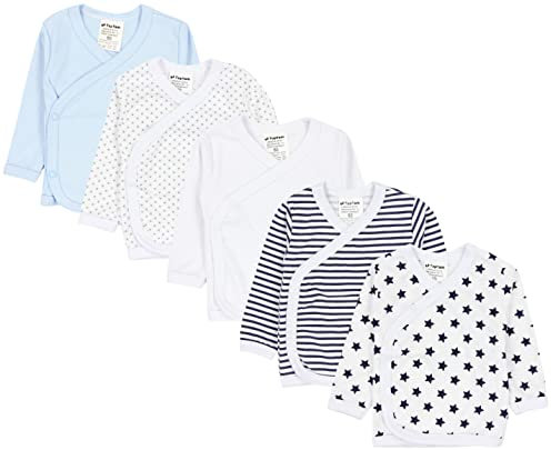 TupTam Baby Jungen Langarm Wickelshirt Baumwolle 5er Set, Farbe: Mehrfarbig 6, Größe: 62