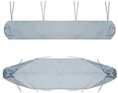 Herbests Wasserdicht Markisenabdeckung Staubdichte Markisen-Schutzhülle, Sonnencreme Hülle für Außen Garten Terrasse Überdachung,Manuelle & Elektrische Karmmarkisen und Fenstermarkisen Silber 500cm