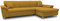 DOMO. collection Ecksofa Franzi, Couch mit Schlaffunktion, Bettkasten & Rückenfunktion, Sofa in L-Form, Eckcouch, Polsterecke, Schlafsofa 279 x 170 x 81 cm (BxTxH), gelb
