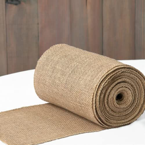 HEMEIREN Chemin de Table en Toile de Jute Naturelle 30x275CM - Rouleau de Lin pour Décoration de Mariage et Banquet