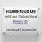 INDIGOS UG Panneau en verre acrylique plexiglas de 5 mm - 40 x 30 cm - Plaque imprimée avec texte au choix - Nom de la société - Personnalisé - Pour entreprise, bureau, porte, entrée hôtel
