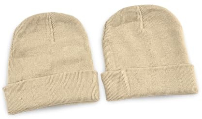 Caprilite 2 x Children's Kids Boys Girls Unisex Winter Knitted Beanie School Hat (Pair) UK