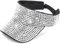 MESU Damen Bling Strass Sport Sonnenblende Hüte Verstellbare Sommer Cap Silber