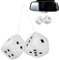 Hängende Auto Flauschige Würfel | 7cm Pelzwürfel für Autospiegel | Plüschwürfel hängende Ornamente Autodekoration | Paar Fuzzy Dice Auto-Rückansicht-Anhänger für Autozubehör