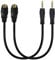Seadream 2.5mm Male to Female Audio Extension Cable 25cm 2Pack 2.5mm TRRS Extension Cable Cord Headphone Audio Converter 4 Poles Stereo Adapter (Straight)