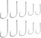 EMSea 50Pcs Bait Holder Sea Fishing Hooks Barbed Shank Hook Fishing Hook Worm Hook for Freshwater Saltwater Redfish Snook Black