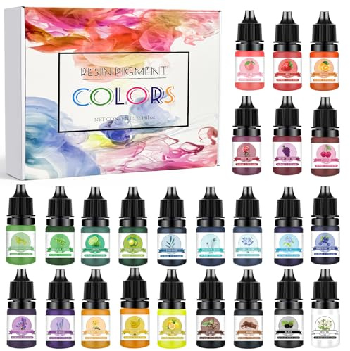 ePicsoa Kerzenfarbe, 24 Farben Flüssig Kerzenfarbe für DIY Kerze, Hochkonzentriert, Geeignet für Bienenwachs, Sojawachs, Paraffinwachs, Geleewachs, je 5ml