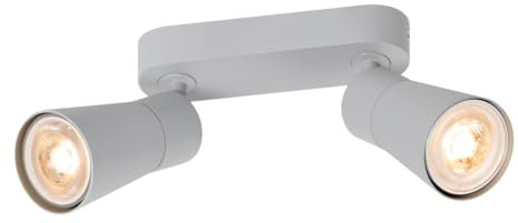 SLV PURI 2.0 Cone, Wand- und Deckenaufbauleuchte, long, 2 x max. 6 W GU10, grau