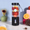 Mini presse-agrumes portable rechargeable par USB - Mini mélangeur de fruits - 530 ml - Noir