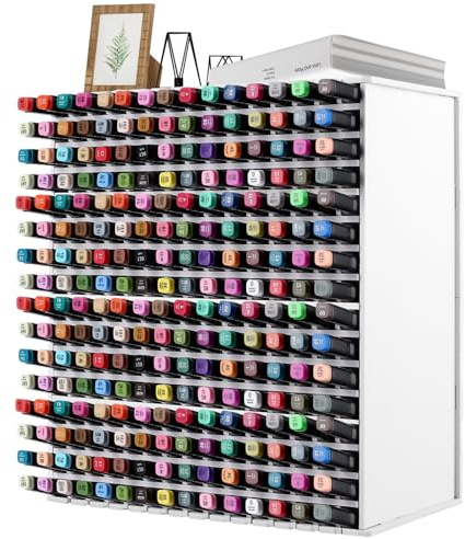 LDXDRU 240 Stifte Organizer Schreibtisch, 60 Fächern Marker-Organizer, Künstlerbedarf-Bleistift-Aufbewahrungs-Organizer, Aufbewahrungsbox für Schreibwaren Aquarellstifte Pinselmalstifte