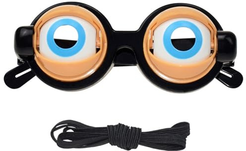 Gcroet 1 Stück Crazy Eyes-Brille, blinkende, zwinkernde Augapfel-lustige Brille für Kinder und Erwachsene, Neuheits-Streichgeschenke für lustige Anlässe
