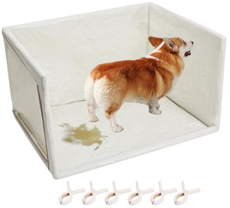 Toilette pour Chien,Accessoires pour Animaux à Parois Hautes Imperméables - Bac à Litière Intérieur pour Chien Salle de Bain - pour Appartement Balcon Déplacements Salon Petit Moyen Grand