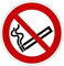 15 Stück Premium Rauchen verboten Aufkleber - Rauchverbot - Schild 9,5 cm groß - nach DIN 4844 - Outdoor - Schild mit UV-Schutz