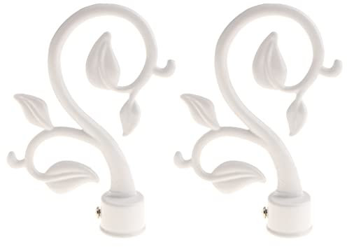 MagiDeal Gardinenstange Endstücke Vorhangstange Endstücke 22 mm Durchmesser für Aufenthaltsraum Badezimmer Schlafzimmer, Typ 3 - Weiß