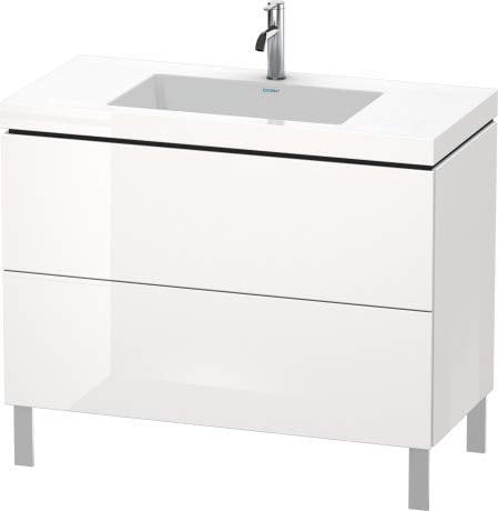 Duravit Duravit Waschtischunterbau L-CUBE mit Waschtisch Vero Air, 698 x 1000 x 480 mm ohne Hahnloch taupe