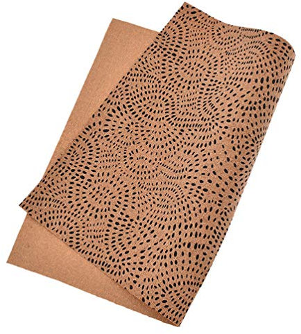 Kesheng A4 Korkstoff Leopard Schmetterling Punkten Braun für Nähen Basteln DIY
