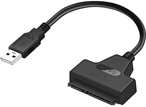 Arichtop - Cable adaptador SATA 3 para SATA a 6 Gbps, USB para disco duro externo SSD de 2,5, HDD de 22 pines Sata III vía cable, 2.0, USB 20 cm