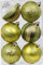 6 Christbaumkugeln 8cm Motive Ornament Dekor Kunststoff bruchfest Dekokugeln Weihnachtskugeln Baumkugeln Baumschmuck Set Christbaumschmuck Weihnachtsschmuck 80mm Olive Green-Mix - olivgrün