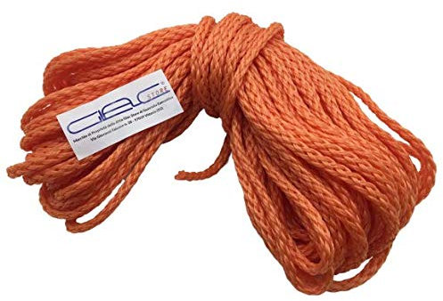 Glac Store - Cuerda flotante trenzada para salvavidas de 30 m de largo, 8 mm de diámetro, homologada para la náutica, barco, de polipropileno naranja
