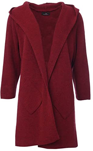 Zwillingsherz Strickjacke Cardigan für Damen - Hochwertiger Mantel Überwurf warm kuschelig weich mit Kapuze - Cape Umhang Strick Frühjahr Herbst Winter