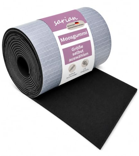 sarian Moosgummi Dichtungsband selbstklebend EPDM bis 10m Länge 3mm -10mm Stärke Schaumstoff Dichtband für Fenster, Türen, Auto, Schalldämmung & Wärmedämmung, stark haftend
