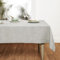 Solino Home Tischdecke aus 100 % reinem Leinen, 152,4 x 274,4 cm, hellgrau, natürlicher Stoff, europäischer Flachs, rechteckige Tischdecke für drinnen und draußen