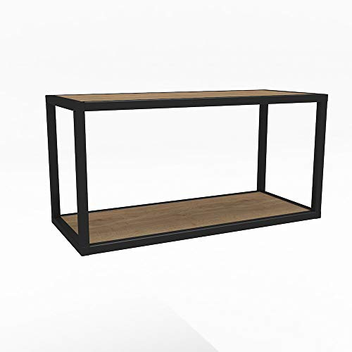 medimObil Regalsystem Smartcube Hängeregal Wandregal Modul aus Aluminium 60x30x30cm (Halifax Eiche Natur)