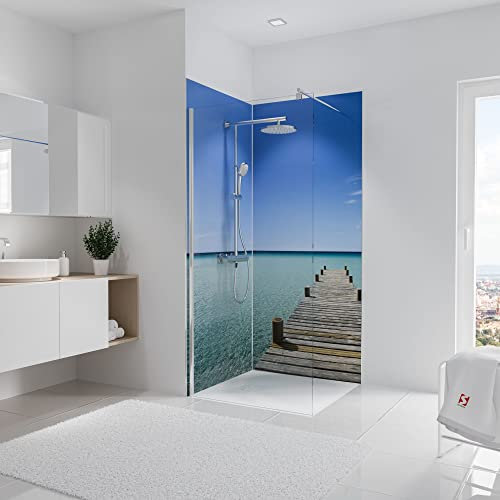 Schulte DecoDesign Wandverkleidung Foto über Eck, Steg Malediven, 210 x 90 cm