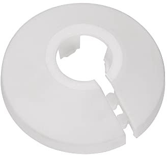 sourcing map Lot de 10 cache-tuyaux en plastique PP Blanc 12 mm