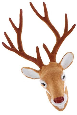 perfk Faux Deer Head Modelle Tierkopf Wandskulptur Home Decoration Geschenk