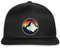 Spreadshirt Mountainbike MTB Downhill Berg Vintage Snapback Cap, One Size, Schwarz/Schwarz