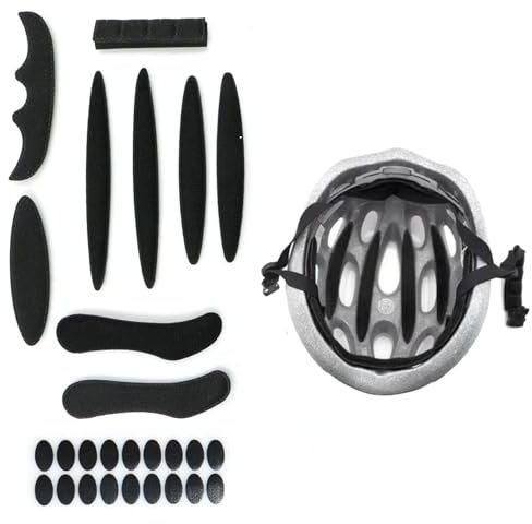 Helmpolster Schaumstoff 2 Sätze Fahrrad Helm Polster - Universal Fahrradhelm Pads Helm Innenpolster Zubehör Fahrrad Helmpolster Ersatz mit Klettpunkte